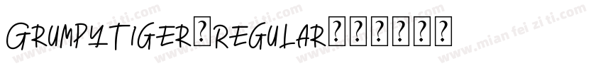 GrumpyTiger Regular字体转换